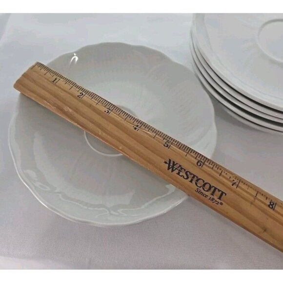 Mikasa Spring Magnolia Saucer Plates 6" white set/6 dessert farmhouse cottage - Picture 9 of 9